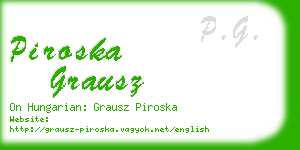 piroska grausz business card